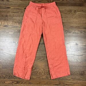 Athleta Pants Womens 4 Coral Drawstring Elastic Waist Patch Pockets Lightweight